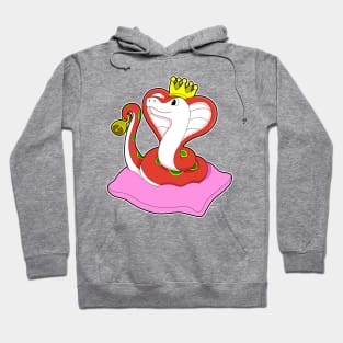 Snake as King with Crown Hoodie